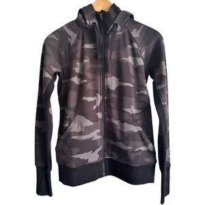 Athleta Triumph Hoodie Tiny Leopard Print Extra Small